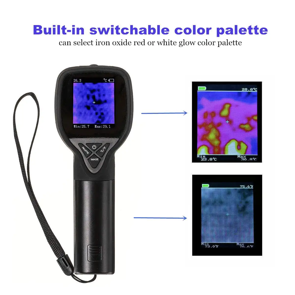 Beste 1089P Handheld IR Warmtebeeldcamera IR Infrarood Warmtebeeldcamera Digitale Display Hoge Infrarood Beeld Resolutie Thermometer