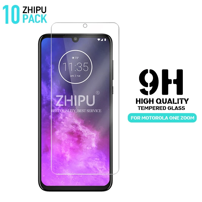 

10 Pcs Tempered Glass For Motorola One Zoom Glass Screen Protector 2.5D 9H Tempered Glass For Motorola One Zoom Protective Film