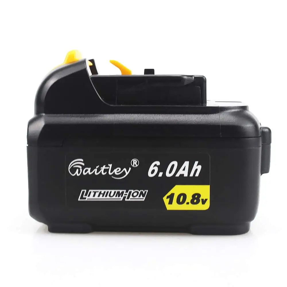  Waitley DCB120 6A 10.8V Replacement Battery for Dewalt 10.8 Volt Cordless Power Drill Tool 6000mAh 