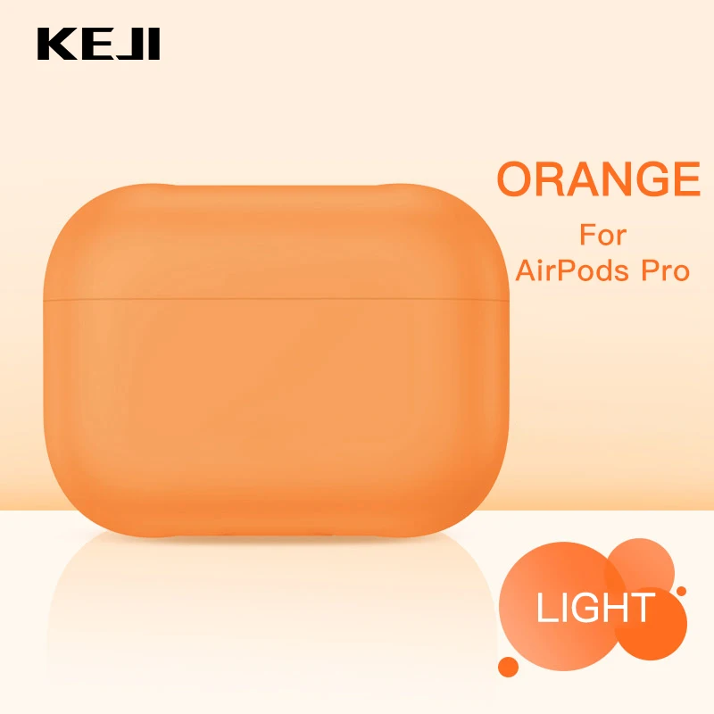 Защитный чехол для AirPods Pro силиконовый чехол беспроводные Bluetooth наушники для AirPods 3 силиконовый чехол защитный для AirPods - Цвет: Orange