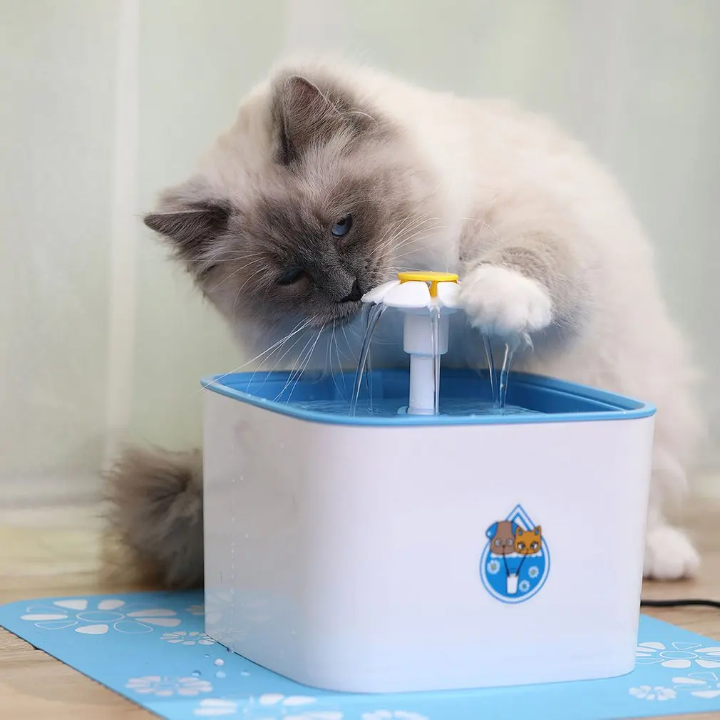 Автоматическая кошка собака питомец фонтан миска для домашних животных кошек питьевой цветок диспенсер воды Petsafe напиток с фильтрами Pet фонтан воды