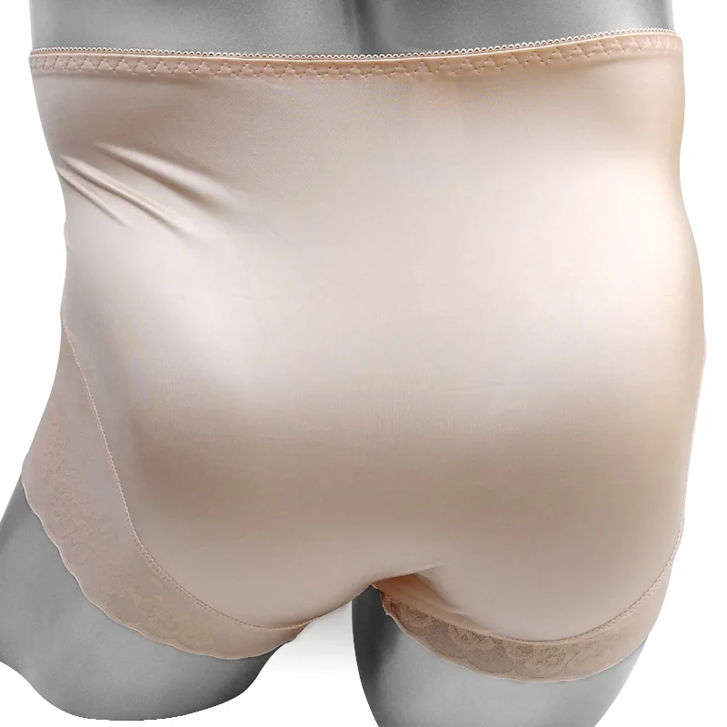 Shiny Sissy Pouch Panties Boxer shorts Underwear for Men High waist Nylon Lace Softy Sexy Lingerie for gay Sissy panties