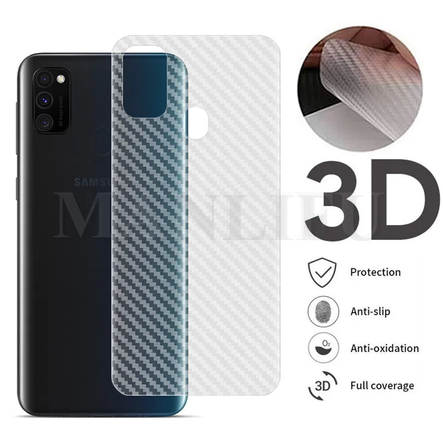 10Pcs/lot 3D Back Carbon Fiber Film For Samsung Galaxy A71 A51 A72 A52 5G Matte Screen Protector on A31 A41 A21 A11 M31s | Мобильные