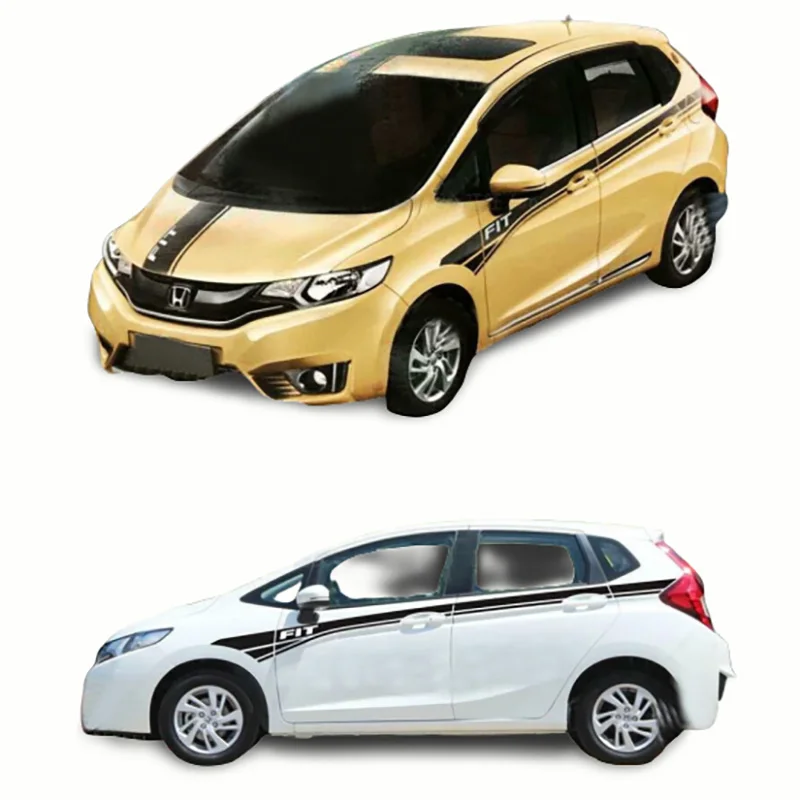 Auto Hood Body Wasit Line Sticker Roof Decal Rear Racing Stripe Vinyl for Honda FIT GK5 | Автомобили и мотоциклы