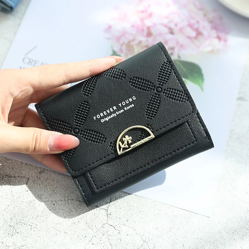 

Women's Wallet Short Women Coin Purse Flower Wallets For Woman Card Holder Small Ladies Wallet Female Hasp Mini Clutch For Girl