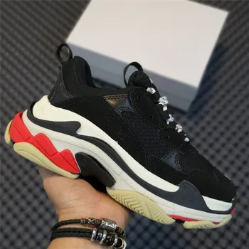 

Plus Size 45 Genuine Leather Women Sneakers Luxury Brand Platform Mens Casual Shoes Dad Shoes Chunky Sneakers Zapatos LU65