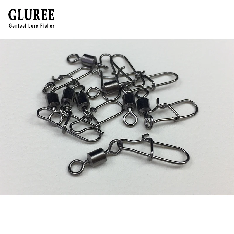 GLUREE 1 шт. 2#4#6#8#10# медный сплав рыболовный соединитель петля контактный подшипник прокатки поворотные рыболовные снасти аксессуары