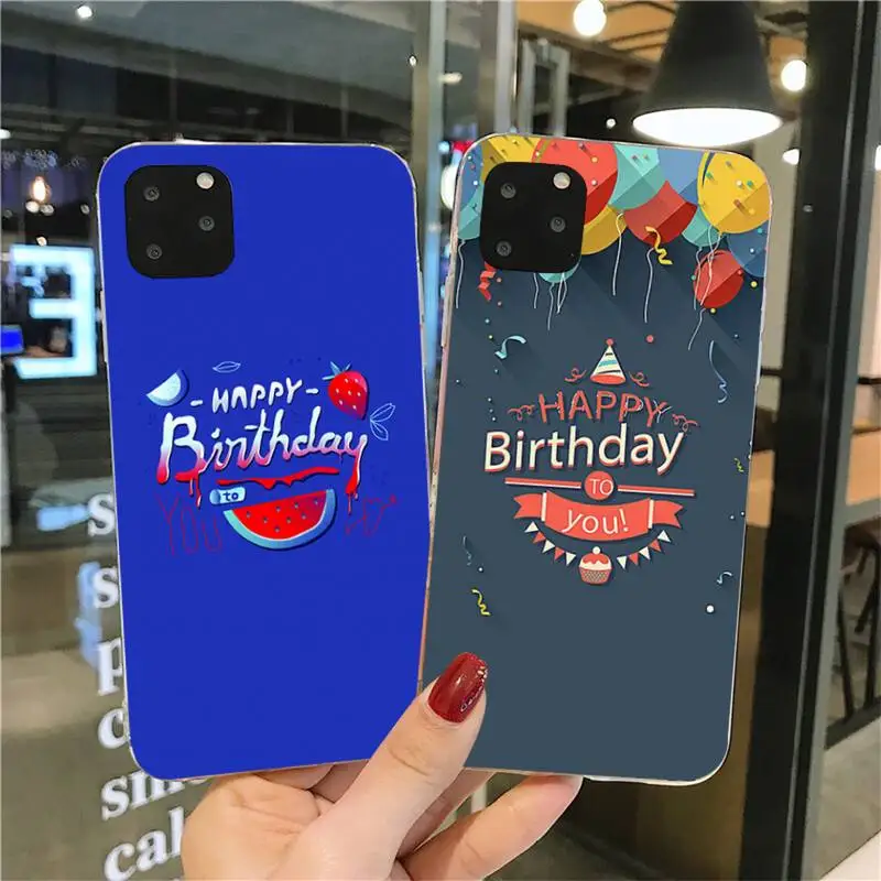 Стильный подарок на день рождения DIY Печать чехол для iPhone 11 pro XS MAX 8 7 6 6S Plus X 5S SE 2020 XR