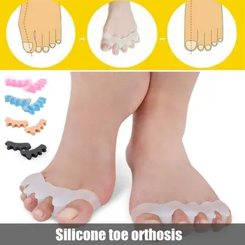 

1 Pair Five Finger Toe Separator Soft Safe Claw Toe Straightener Reusable for Home A7