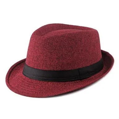 SILOQIN Тренд Осень Зима федоры для мужчин и женщин модный бренд Sombrero Панамы Досуг вечерние джентльмен женская шляпа Кепка - Цвет: Red