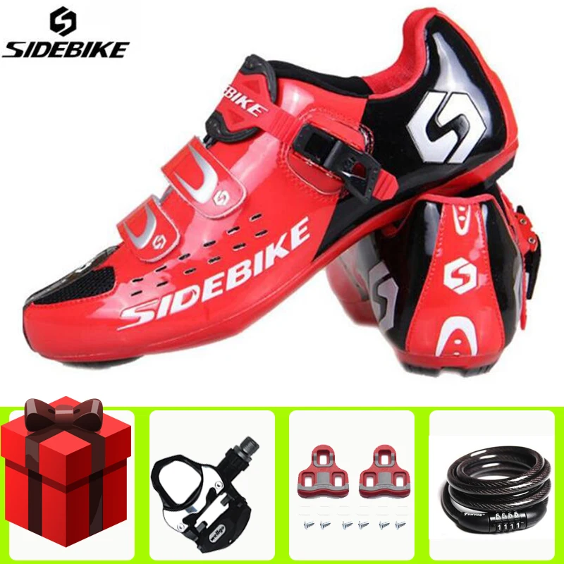 add all Sidebike/Мужская обувь для шоссейного велоспорта; комплект с педалью; ультралегкие самозакрывающиеся профессиональные велосипедные туфли для триатлона; велосипедные мужские кроссовки; wo men - Цвет: add all