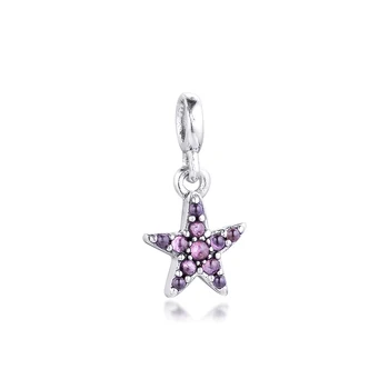

CKK Silver 925 Jewelry (ME) My Pink Starfish Dangle Charm Fits Original Bracelets Sterling Silver Beads