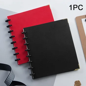 

60 Sheets Soft PU Shell Travel Journal Stationery Loose Leaf Notebook Insert Office School 8 Holes Eye Protective Thickened