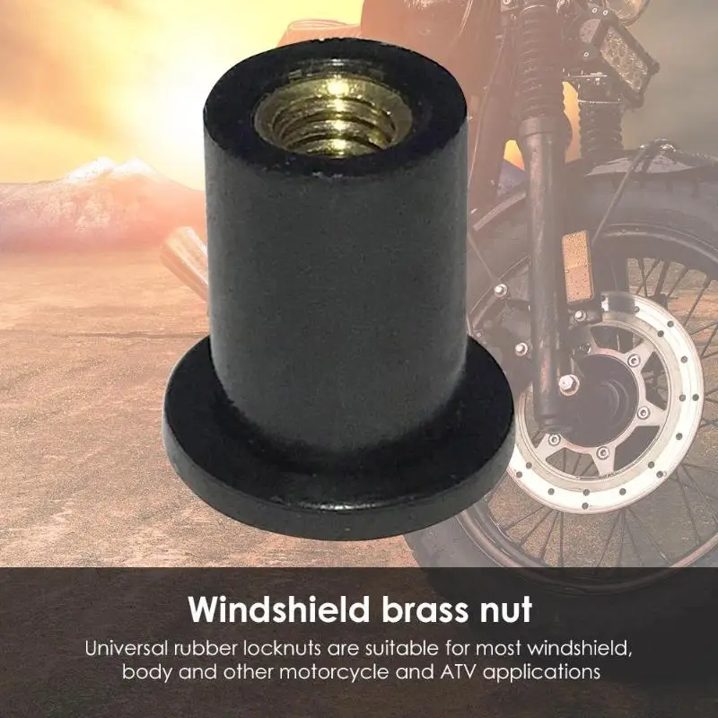 M4 резиновые WellNut 4 мм метрические мотоциклетные ветровые стекла Хорошо Гайка Wellnuts латунные гайки для лобового стекла Обтекатели клобук поставки