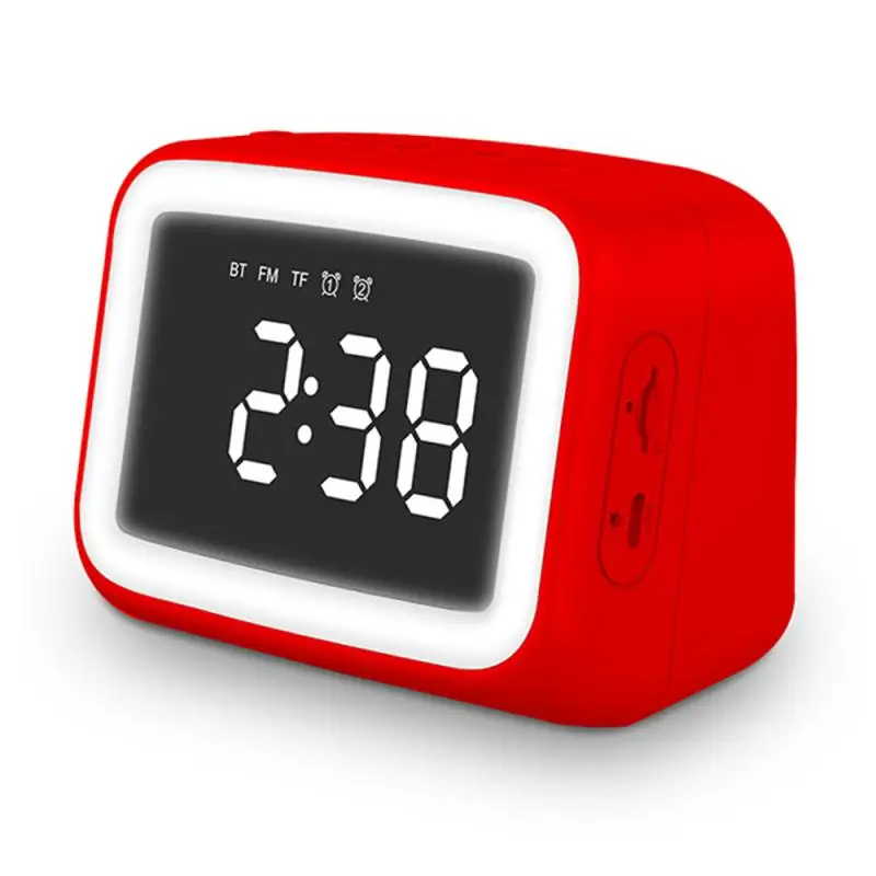 СВЕТОДИОДНЫЙ цифровой зеркальный Ночной светильник FM Bluetooth динамик подарок