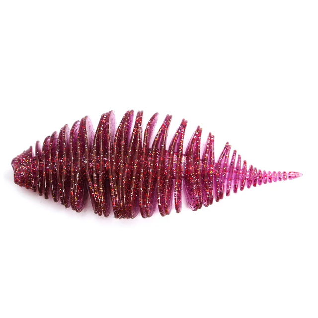 B&U BELLOWS GILL Soft Lure Worm Fishing Bass Lure Silicone Baits Soft Rubber For Fishing Swimbait Artificial leurre souple PINK