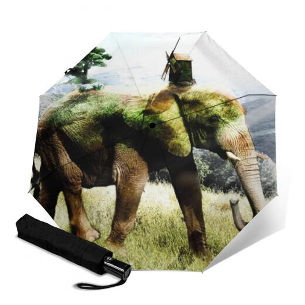 Авто Paraguas Зонт Pongee 8 Bone анти-УФ 3 складной алюминиевый сплав Зонты открытый Parapluie водонепроницаемый для женщин дождевик - Цвет: YSA1146