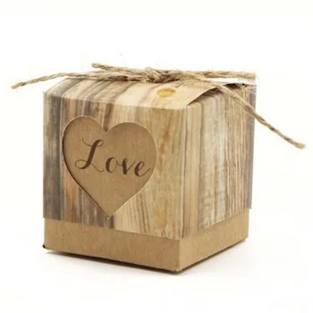 

50 Pcs/lot Portable Love Heart Detachable and Assembled Gift Box Wedding Favour Favor Sweet Cake Gift Boxes Bag Jewelry Case