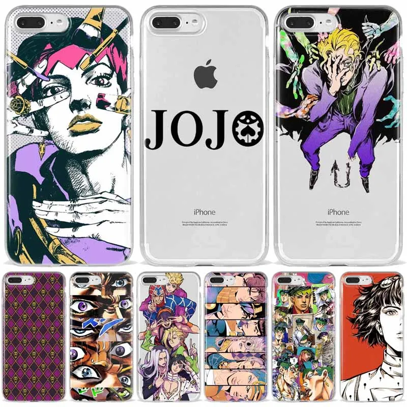 JOJO'S Необычные Приключения над небом JoJo аниме аксессуары для телефонов Чехол оболочка для iPhone XR XS MAX X 8 7 Plus 6 5 11 Pro