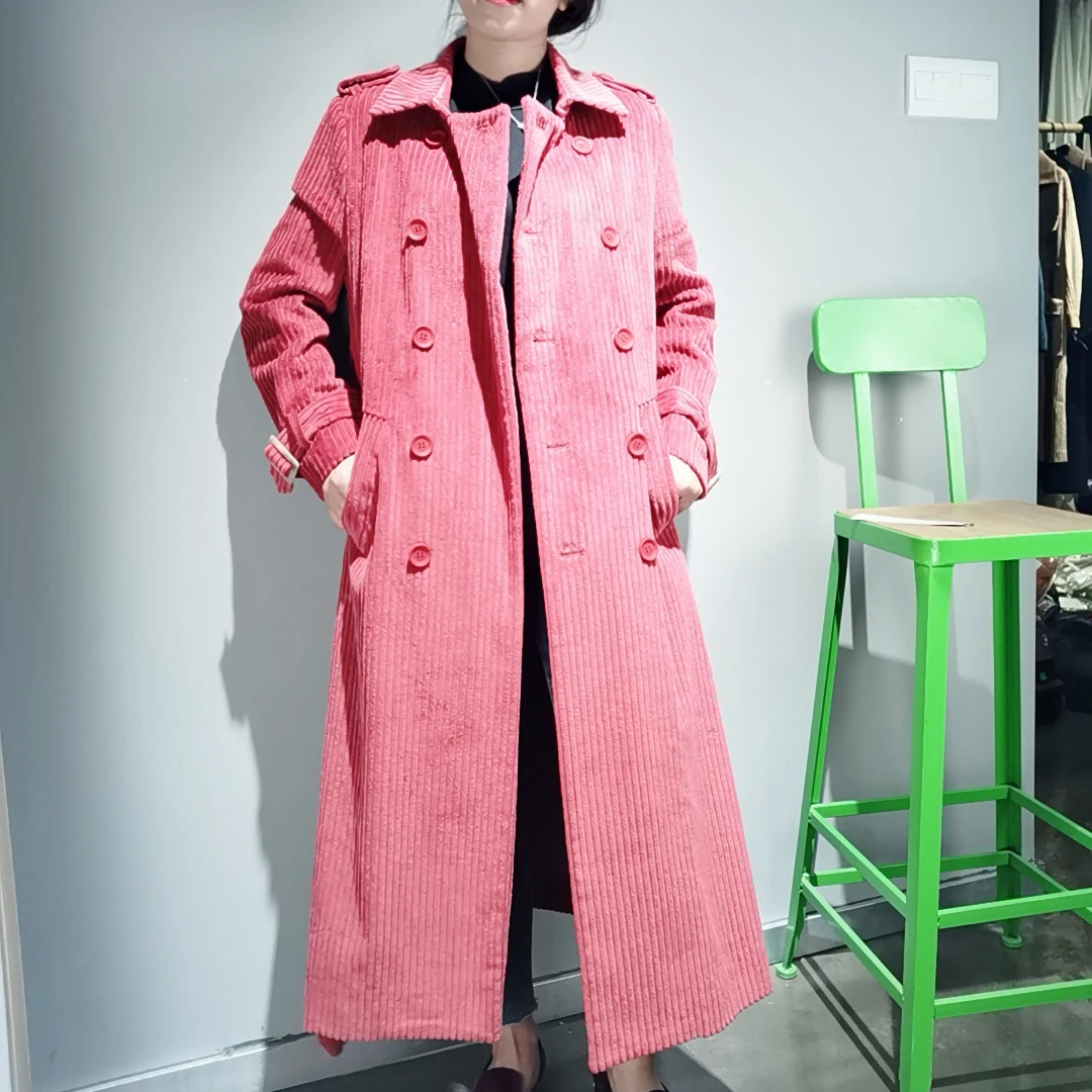 Fashion casual original self-produced cotton female wide-sleeved jacket Slim waist shoulder cuff design show women's jacket
