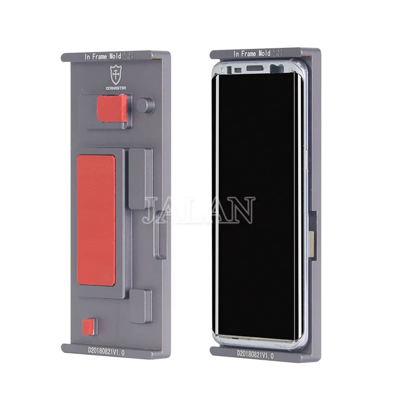 In frame mold for samsung s8 plus g955 digitizer LCD display with frame positioning glass laminating oca master mold