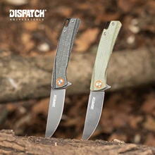 

DISPATCH 8cr14 Stainless Steel Pocket Folding Knife Micarta Handle For Outdoor Camping Hunting Hiking Multi-function EDC Tool