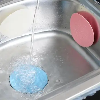 

5pcs Silicone Sink Drain Plug Sucker Sink Drain Cover Sink Strainer Plug Covering Pad For Floor Water Fliter (Random Color)