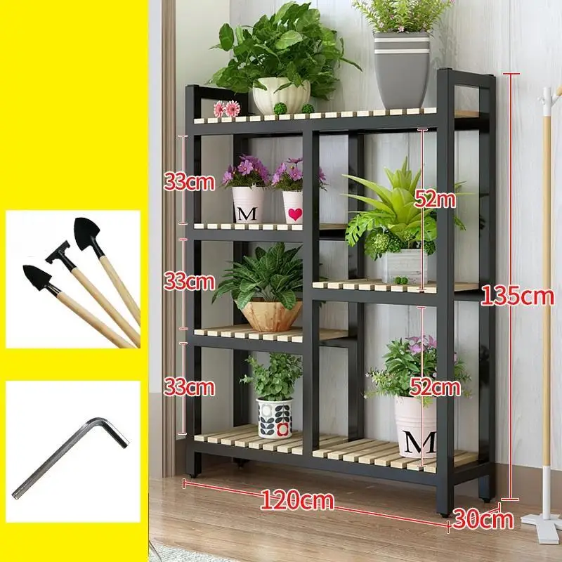 Деревянные садовые полки для сада, для помещений, Balkon Estanteria Plantas, для улицы, для балкона, Цветочная полка, стойка для растений, Stojak Na Kwiaty - Цвет: MODEL B