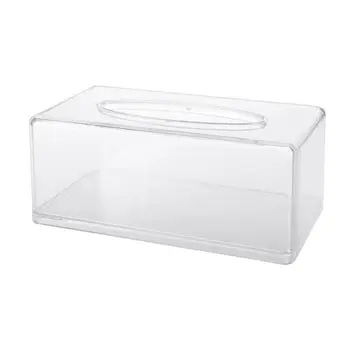 

Fashion Acrylic Rectangular Tissue Case Transparent Tissue Holder Paper Storage Box Craft Home Supplies