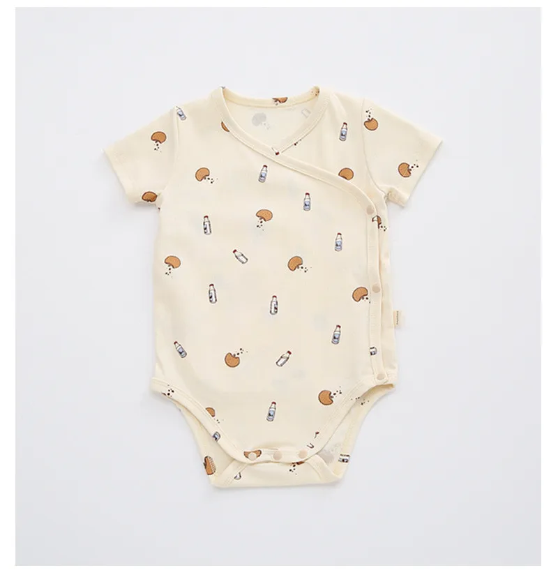 Baby Bodysuits cheap 0-24M Newborn Kid Baby Boys Girls Clothes Summer Short Sleeve Romper Print Cute Sweet Cotton Jumpsuit Lovely Body suit Outfit Baby Bodysuits for boy