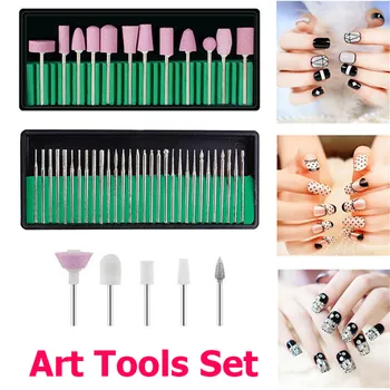

42PCS Electric Manicure Machine Nail Drill Bits Set Ceramic Mill Cutter Nail Art Sanding File Gel Polish Remover Cutter Art Tool