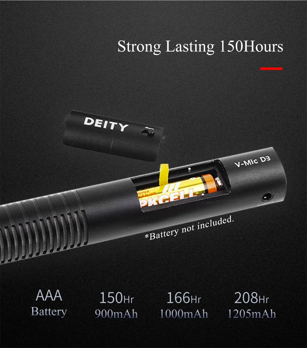 Микрофон Deity V-Mic D3, превосходный звук по оси, низкий уровень шума, искажение для цифровой зеркальной камеры, видеокамеры, регистратора, телефона, ноутбука, планшета