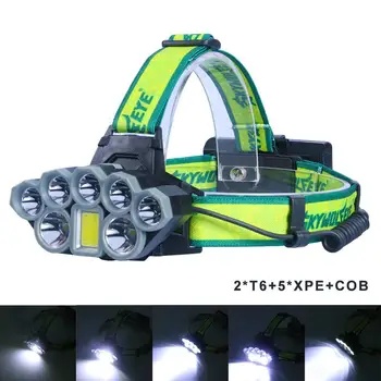 

Headlamp Headlight Head Lamp Light Torch USB Charging Rechargeable Headlamp COB High Bright Flashlight T6 LED with USB Cable
