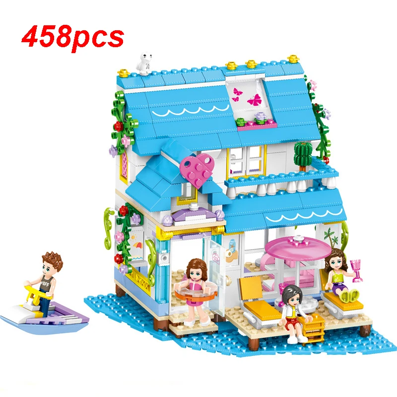

QL1133 Building Block Brick Set Colorful Sea View Room Model Friend Series Mini Figure Educational Toys For Children Kids Gifts