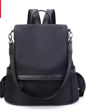 Женский многофункциональный рюкзак из натуральной кожи, повседневный рюкзак для путешествий, Большой Школьный Рюкзак Для Mochila, мягкий рюкзак для путешествий C1143 - Цвет: Черный