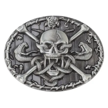 

Skull skeleton belt buckle Belt DIY accessories Western cowboy style Smooth belt buckle Punk rock style k29