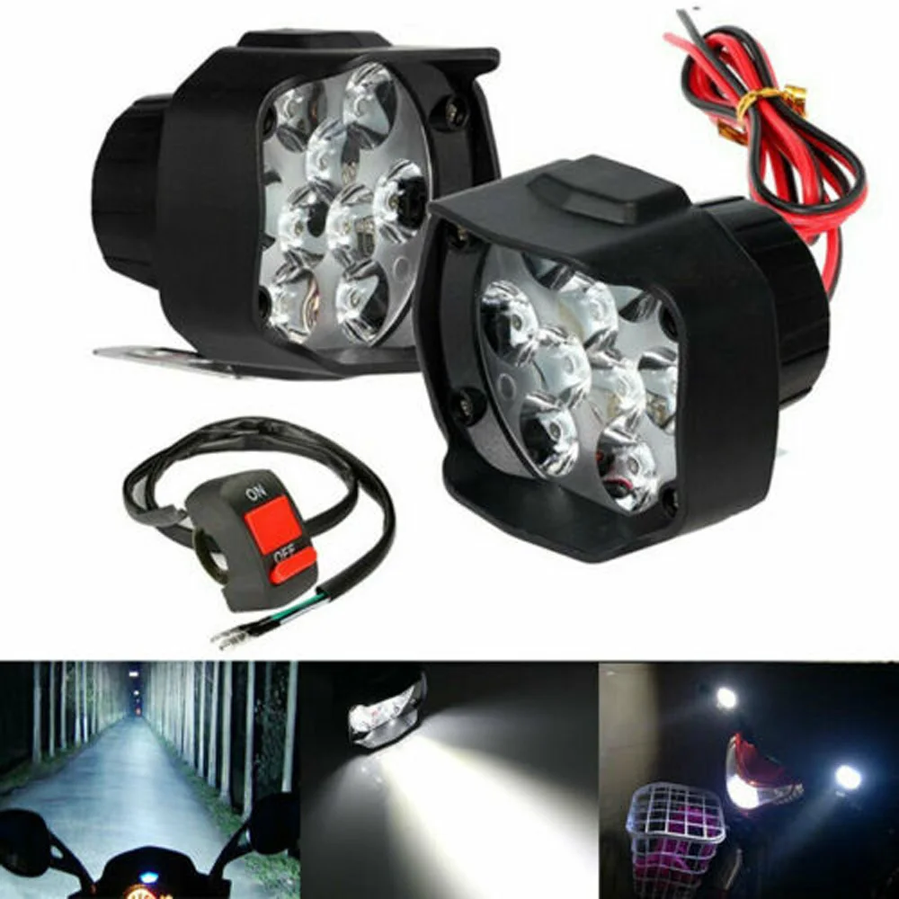 

1 Pair LED Headlights 15W Super Bright Turn Signal Light Indicator Motorcycle Replacement Parts External Accessory