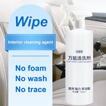 

New All-Purpose Cleaner Multi-functional Car Interior Agent Wipe-Free Universal Car Cleaning Agent Oily Leather Interior Cleaner