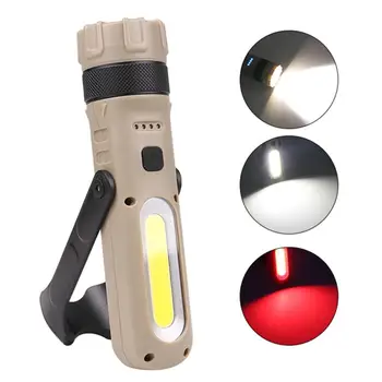 

3-in-1Multif Magnetic Work Light Lamp L2 + COB Glare Flashlight Built-in Battery USB Charging Foldable Work Lamp Camping Lamp