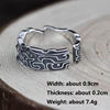 BALMORA Pure 925 Sterling Silver Stackable Ring For Men Mythical Creature Animal Ring Gluttonous Ring Open Ring Jewelry Gift ► Photo 3/6