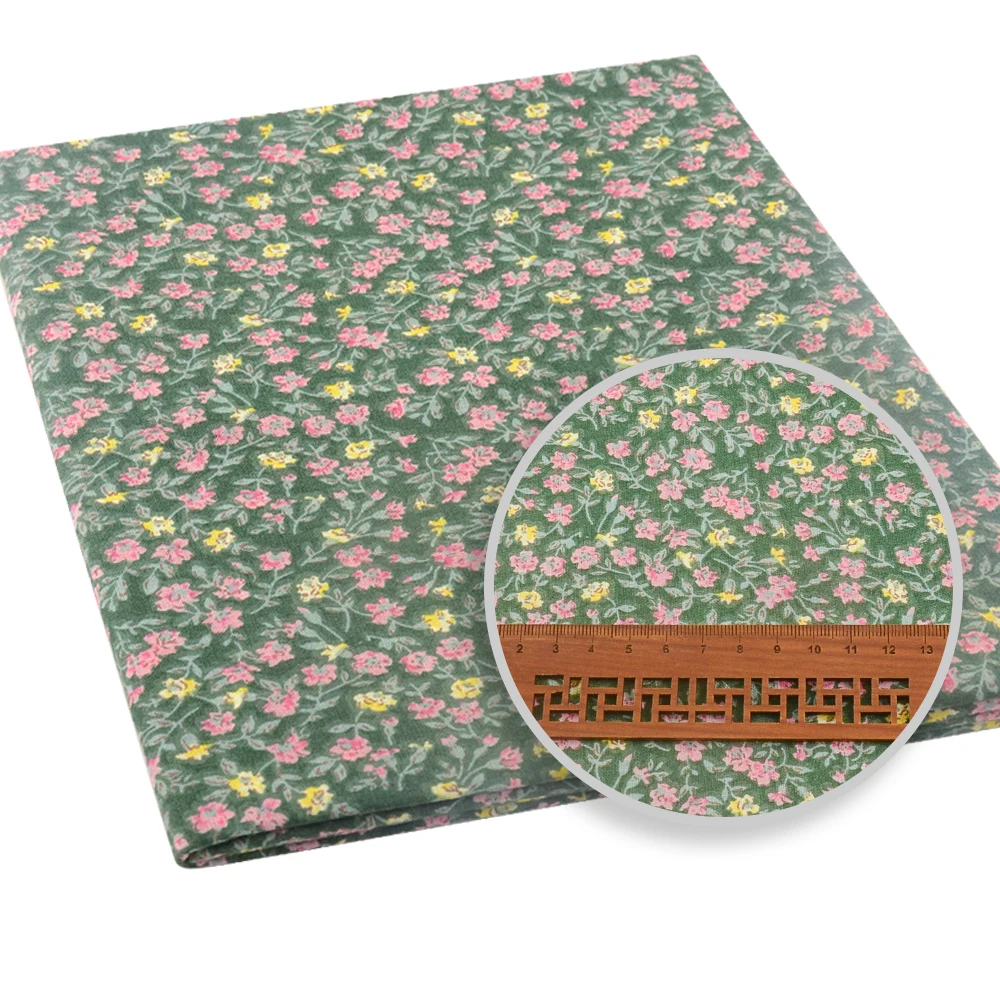 Teramila Charming Leopard Floral Plain 100 % Baumwolle Print Patchwork Stoff Zeichnungen Stoff zum Nähen handgefertigte Handarbeiten Handarbeiten – Detail 28