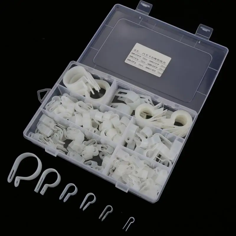White Nylon P Clips,P Clamps 200pcs P Clips Nylon Plastic P Fasteners Clips Clamps Assorted Box for Cable Conduit Kit White Nylon P Clips,P Clamps 200pcs P Clips Nylon Plastic P Fasteners Clips Clamps Assorted Box for Cable Conduit Kit