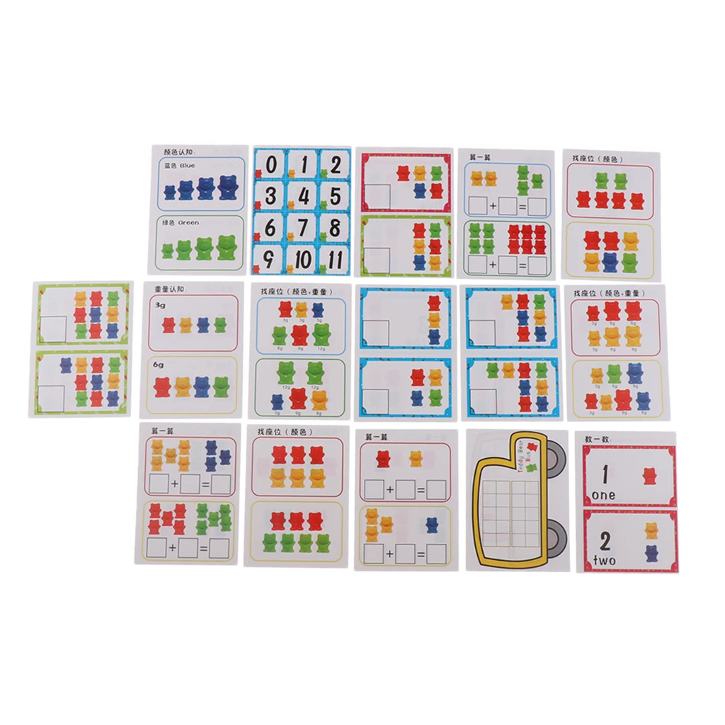 16pcs Learning Resources Bears Pattern Cards, Early Learning, Ages 3+