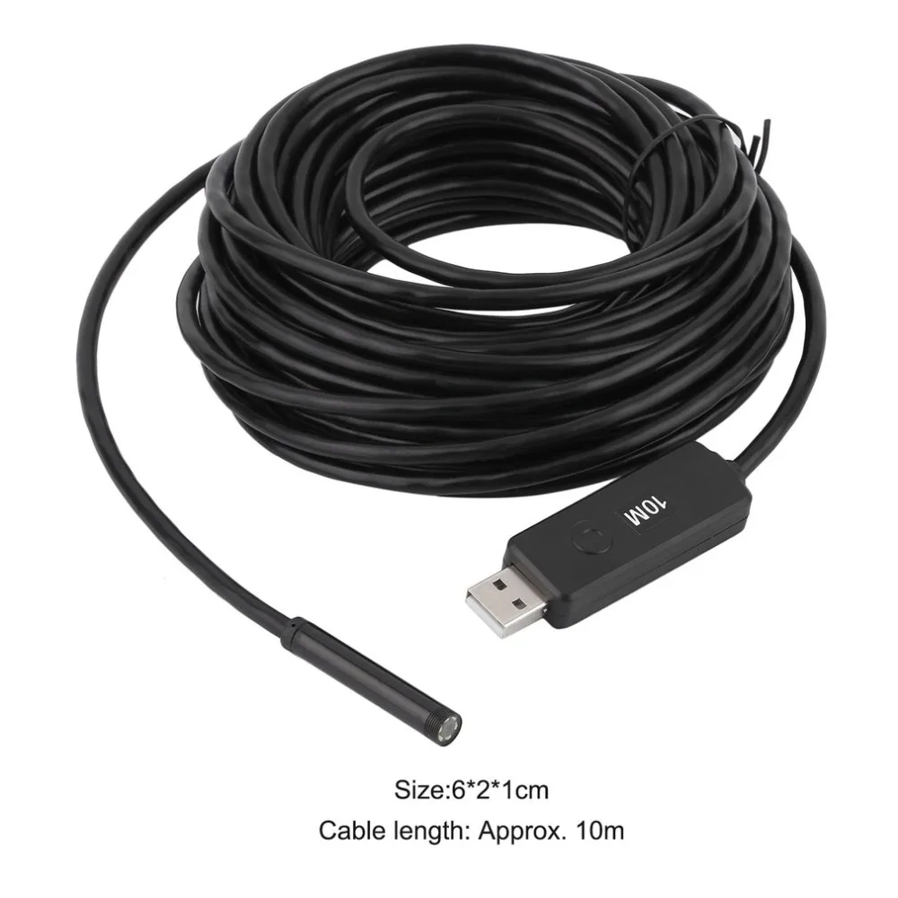 7 мм 10 м Android USB эндоскоп мини-камера OTG USB бороскоп инспекционная змея трубка камера безопасности для смартфонов Android ПК