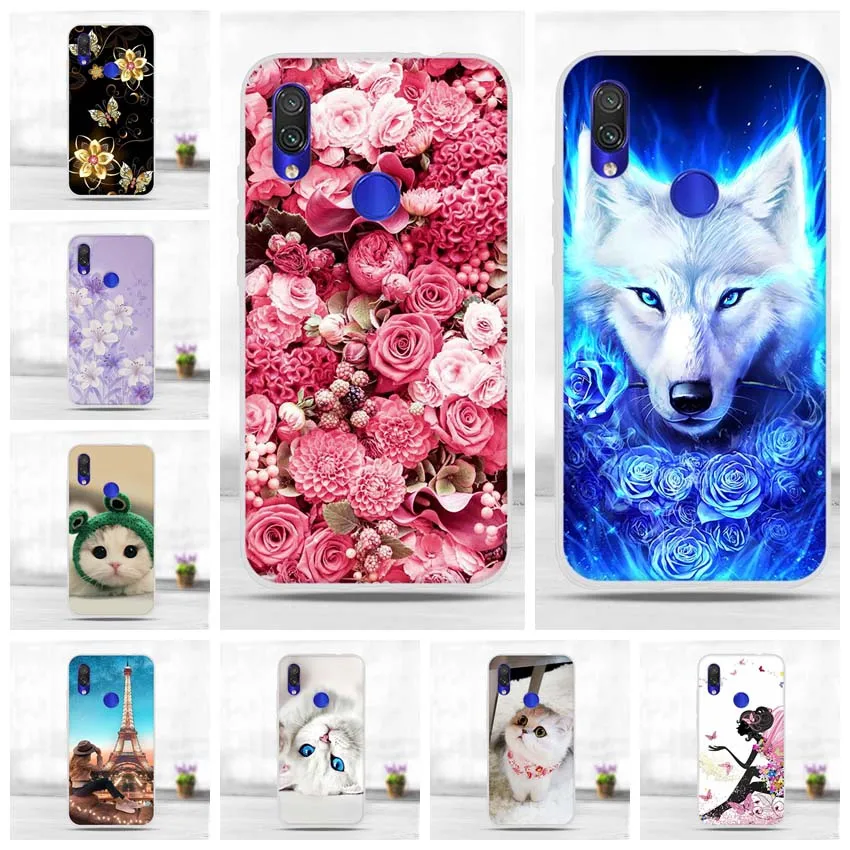 Чехлы для телефонов Xiaomi Redmi 7 чехол Redmi7 мягкий ТПУ задняя крышка милые Xiomi Capa 6