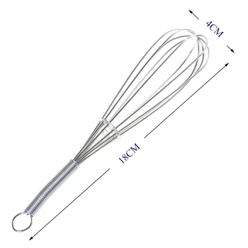 

New Manual Spring Stainless Steel Whisk Kitchen Gadgets Mini Egg Beater Hand Whisk Mixer Cream Stirring for Home Baking Tools