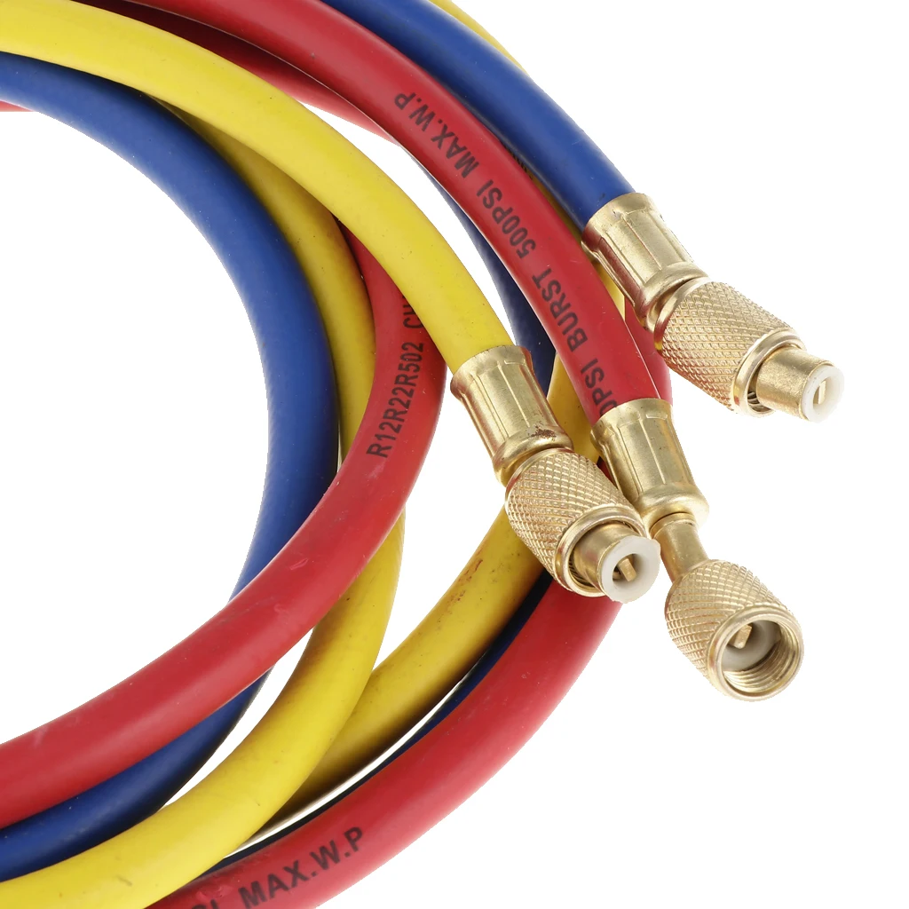 1,5 м 1/" SAE 600PSI зарядный шланг без блокировки HVAC R410a R134+ адаптер