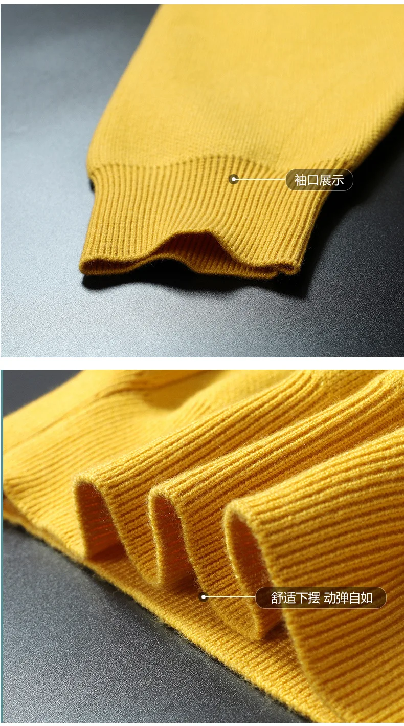 Description Picture 6 of itemHoodie Men Autumn New Korean Fashion Round Neck Mens Sweaters Super Clothes Man Loose Pullover Plus Size 7XL