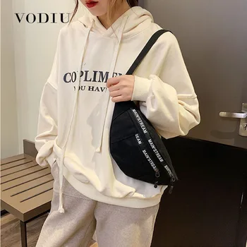 

Fashion Women's Waist Bag Solid Color Wild Multifunction Large Capacity Canvas Fanny Pack Female Letter Outdoor Sports Belt Bag