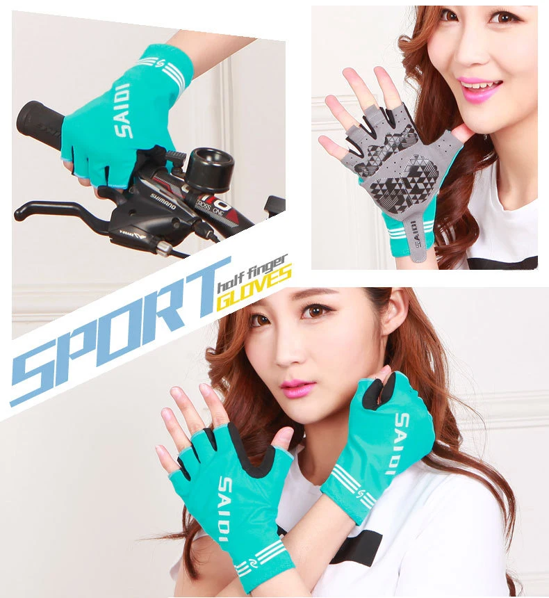 LongKeeper Half Fingers Gloves Women Men Sports Gym Fitness Training Exercise Body Building Guant Candy Color Fingerless Luvas
